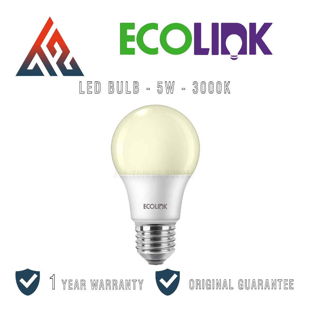 Ecolink LED Bulb Lampu Bohlam 5W Kuning - 5 W 5Watt 5 Watt