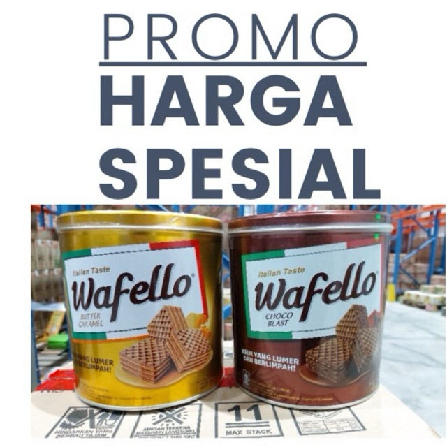 

roma wafello kaleng cho 234g caramel 228g