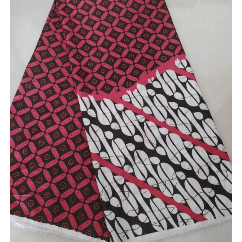 KAIN BATIK KATUN TRR HALUS MOTIF KAWUNG | KAIN BATIK PRINTING PANJANG 2 METER LEBIH