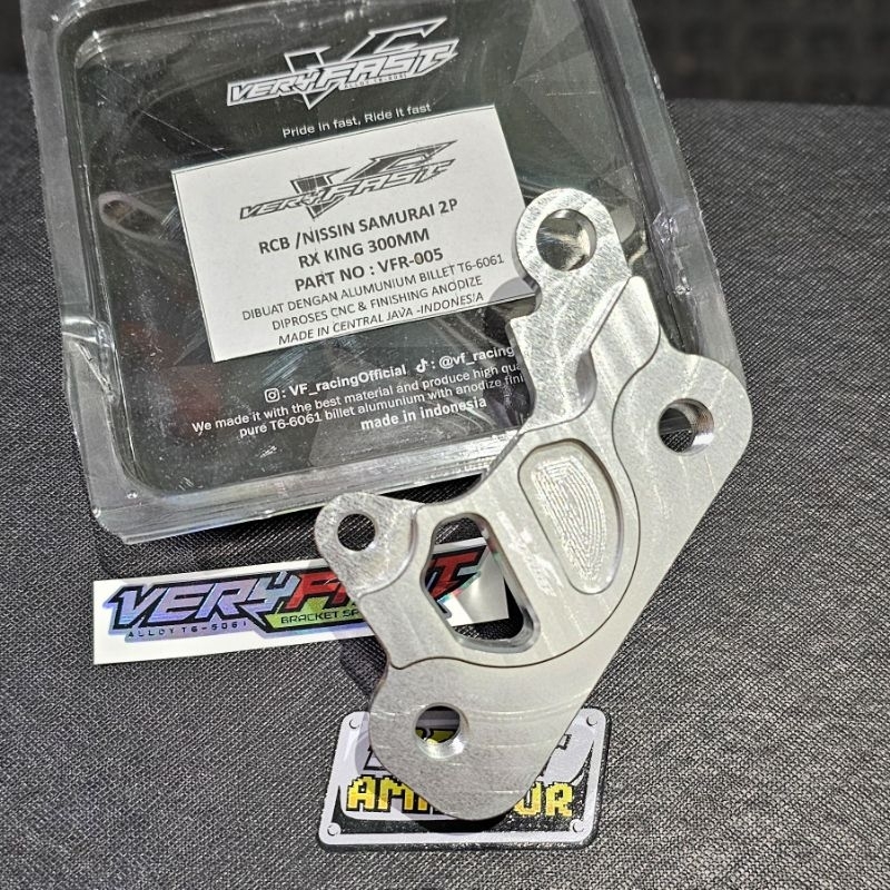 BREKET KALIPER SAMURAI 2P PNP SHOK DEPANRX KING DISK 300MM BREKET KALIPER RXKING CNC DISC 300MM