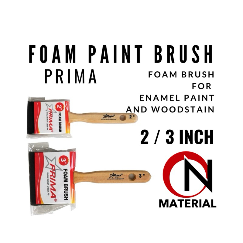 FOAM BRUSH / KUAS BUSA PRIMA UKURAN 2 / 3 INCH KUAS UNTUK ANEKA JENIS CAT