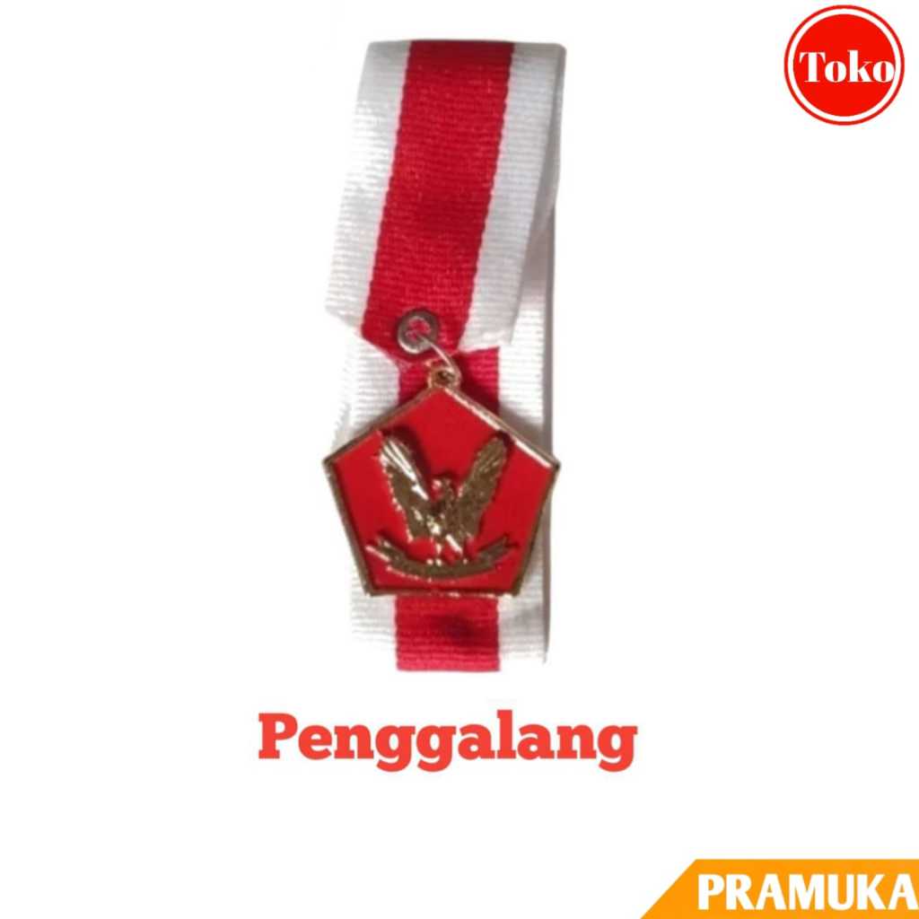 Medali Garuda Pramuka Logam Cor Merah (Penggalang)