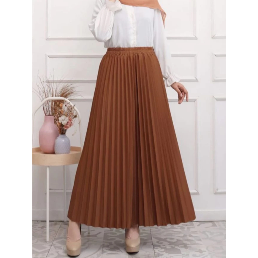 GS-ROK PLISKET PREMIUM /ROK PANJANG MUSLIM/ ROK MAYUNG BAHAN EVANO PREMIUM GRADE A