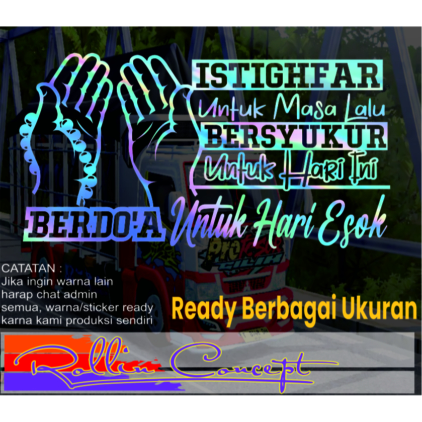 stiker istighfar stiker kata-kata kaca mobil truck dll..