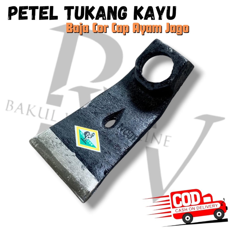 Petel cor Tukang Kayu Bahan Baja Cor Cap Ayam Jago - Petel Rimbas Cangkul Kayu Palu Dan Cabut Paku -