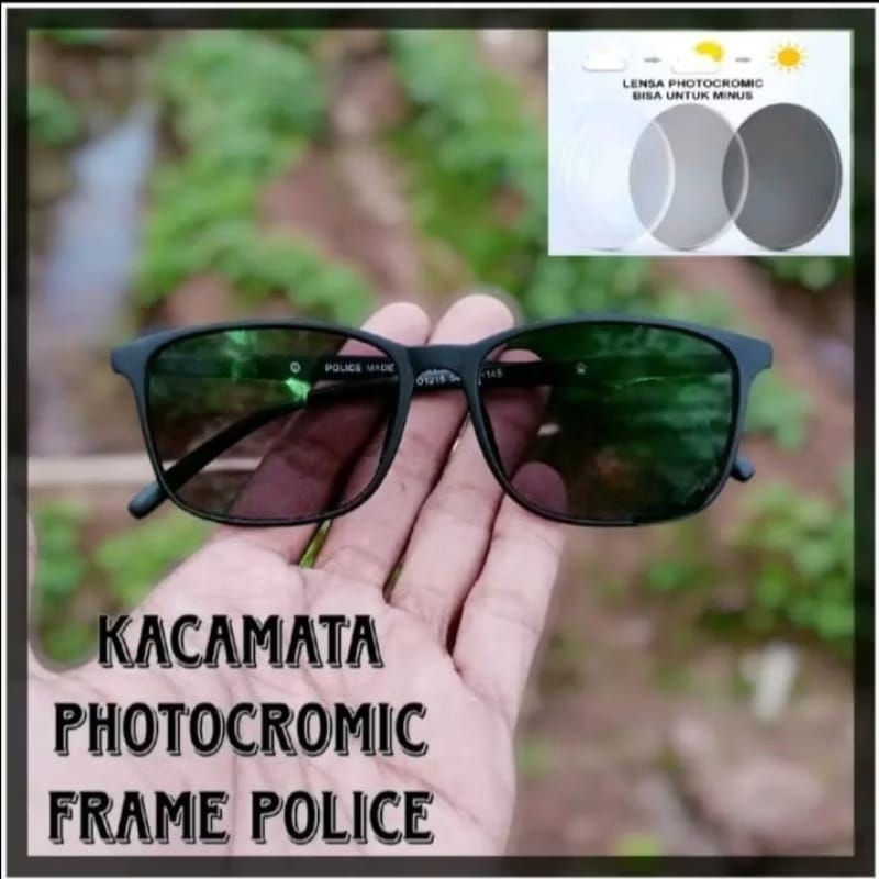 Terbaru Kacamata Progresif Photocromic Baca dan Jalan Frame Police