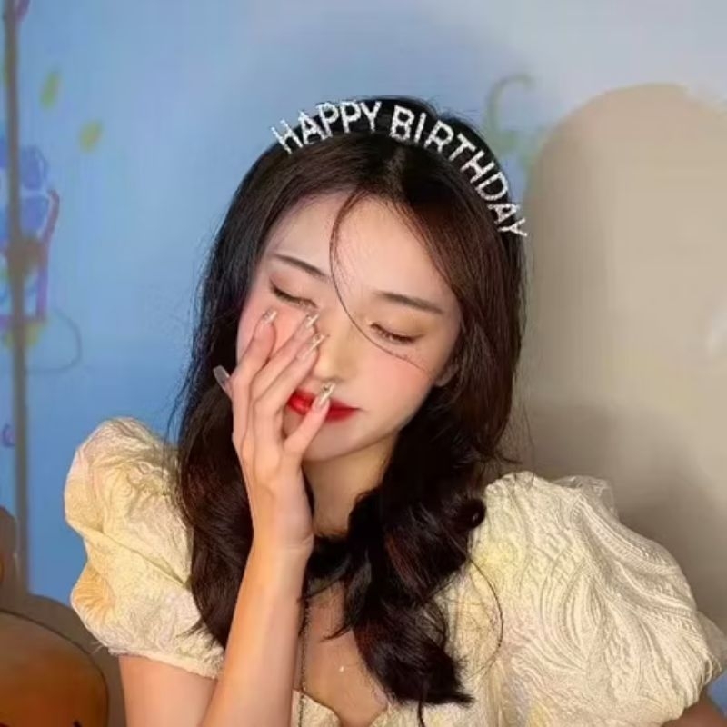 Bando Happy Birthday / Bando Wanita Desain Happy Birthday