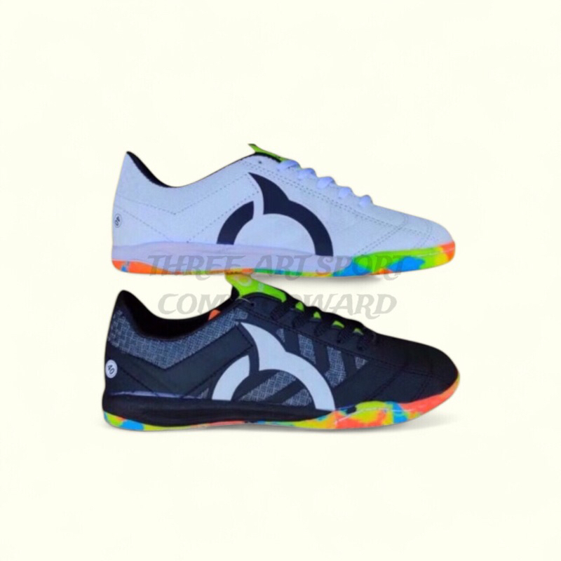 SEPATU FUTSAL ORTUS JOGOSALA RAMPAGE V2 WHITE & BLACK NEW