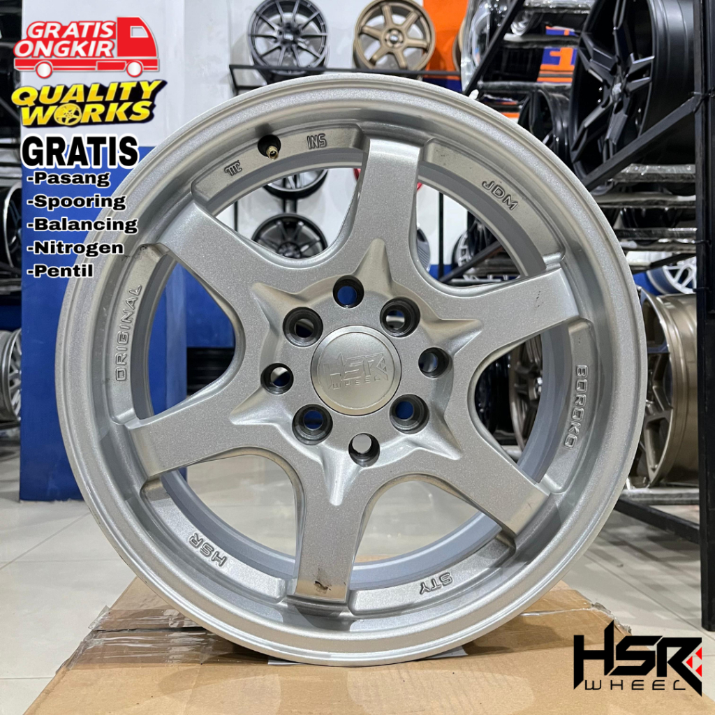 Velg Mobil R15 HSR STY, Velg Modifikasi Mobil Brio, Ignis, March, Datsun, Mobilio