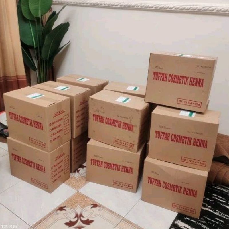 Henna tuffah grosir 24 pcs nail Henna tuffah maron original