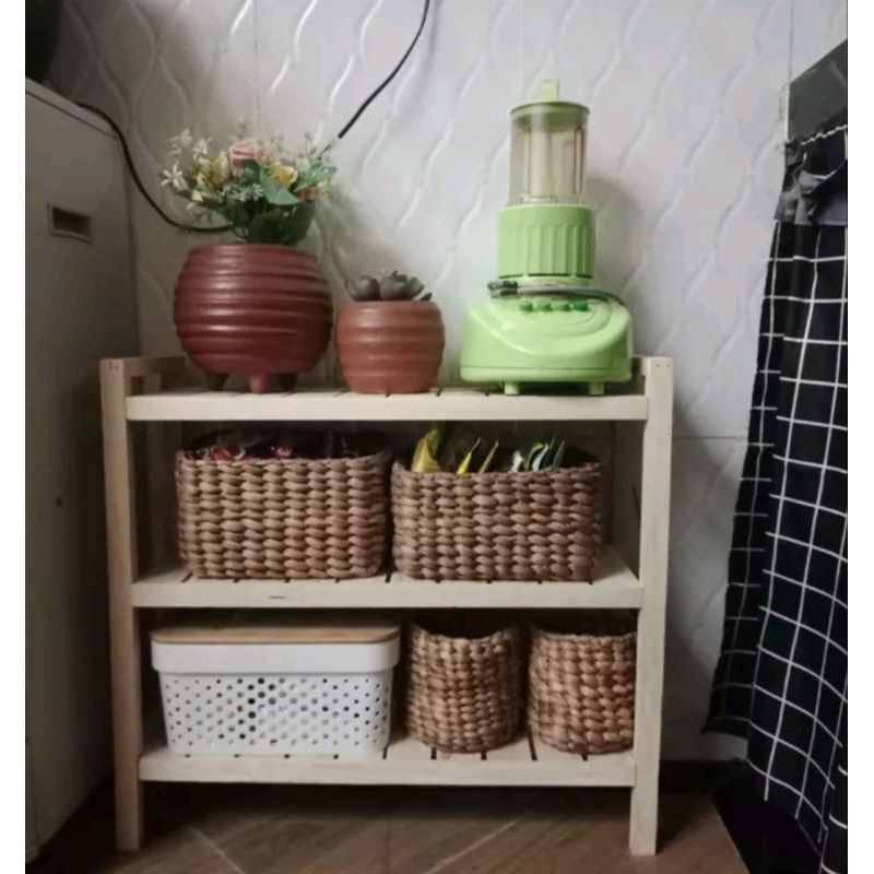rak susun 3/rak serbaguna/rak kayu/rak sepatu
