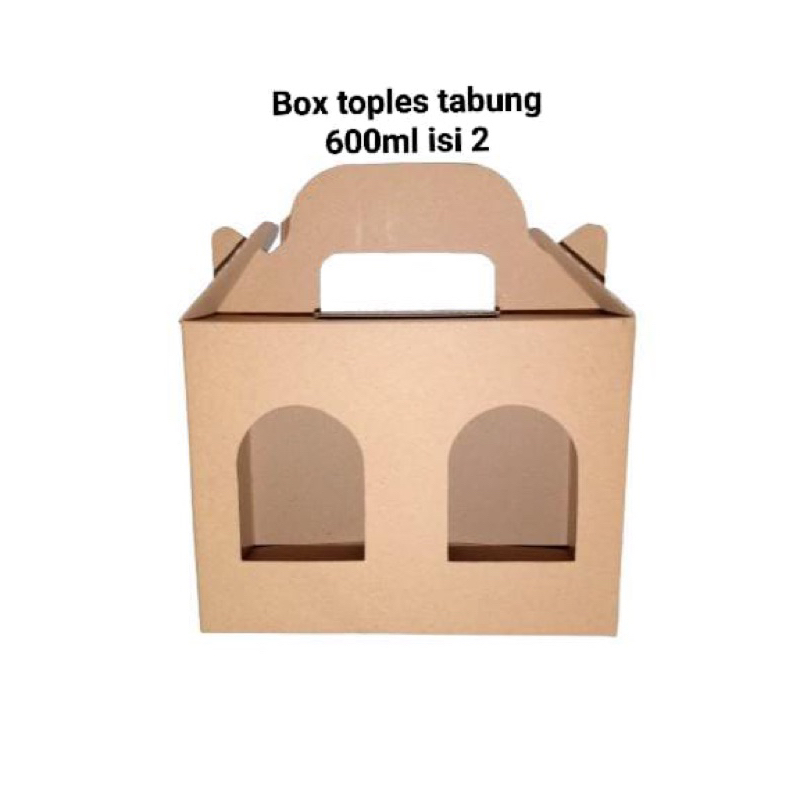 

Box toples tabung 600ml/Box toples tabung kue kering/Gable box 600ml/box toples lebaran/box hampers lebaran/box hampers kuker/box toples tabung isi 2