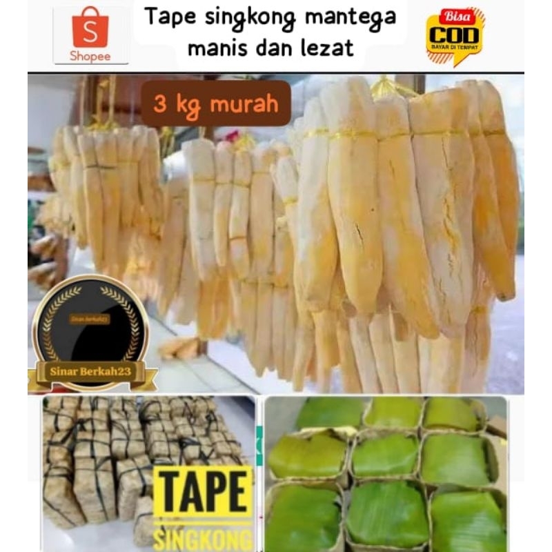 

tape singkong mantega manis 3 kg murah/tape singkong mantega empuk dan lezat