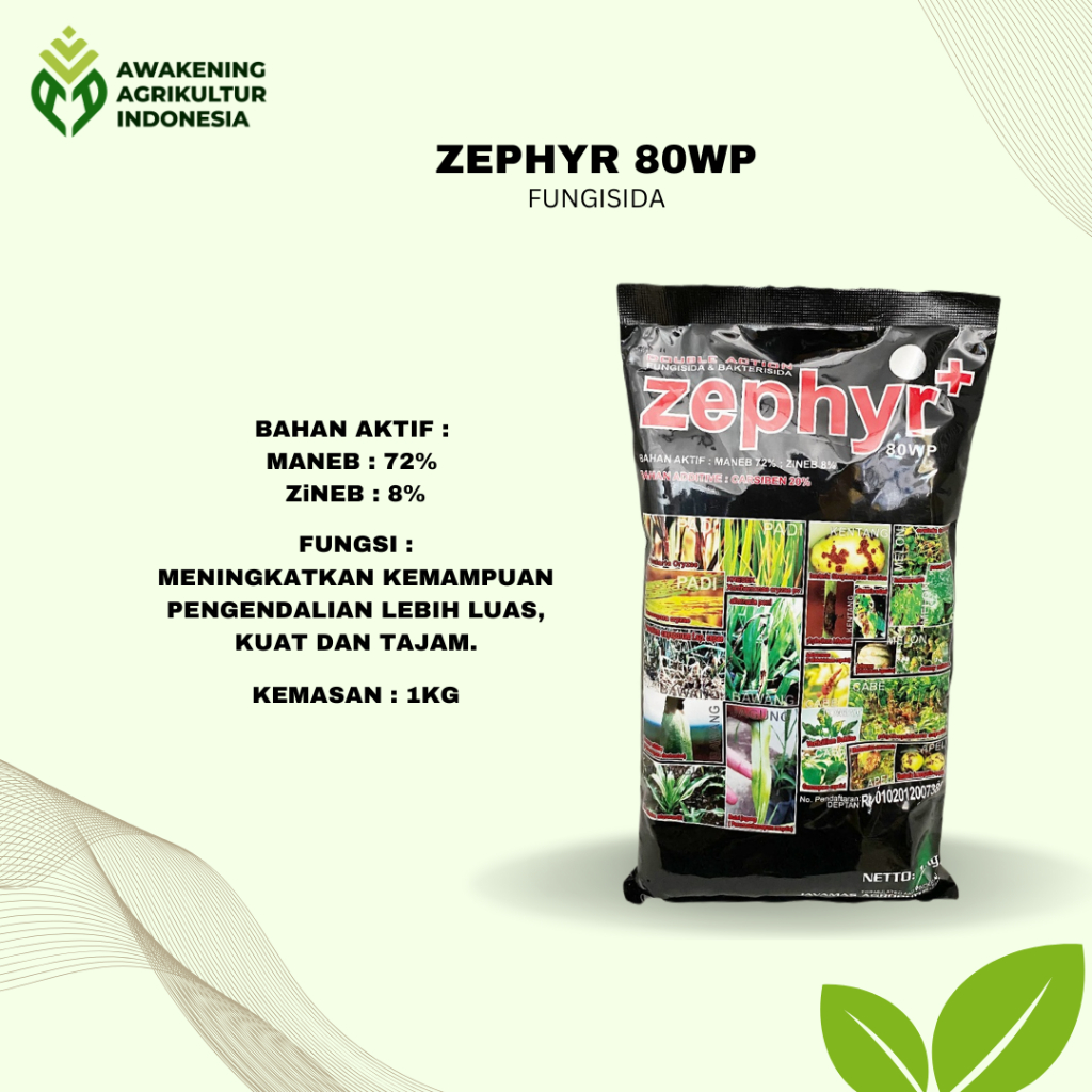 ZEPHYR 80WP 1kg FUNGISIDA dan BAKTERISIDA PENGENDALI PENYAKIT TANAMAN