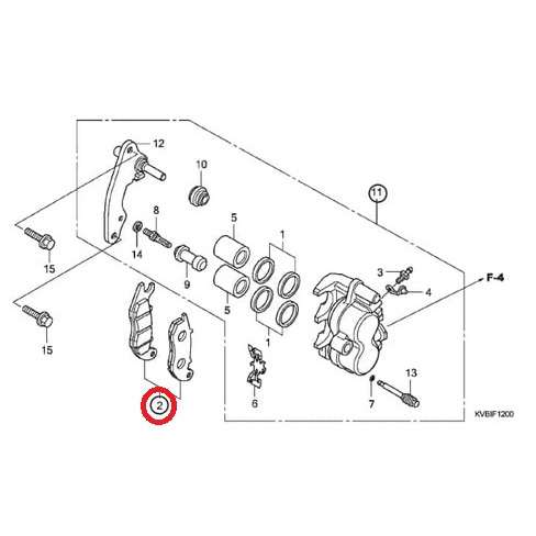 Kampas Rem Depan Beat, Scoopy, Vario (Asli AHM 100%)