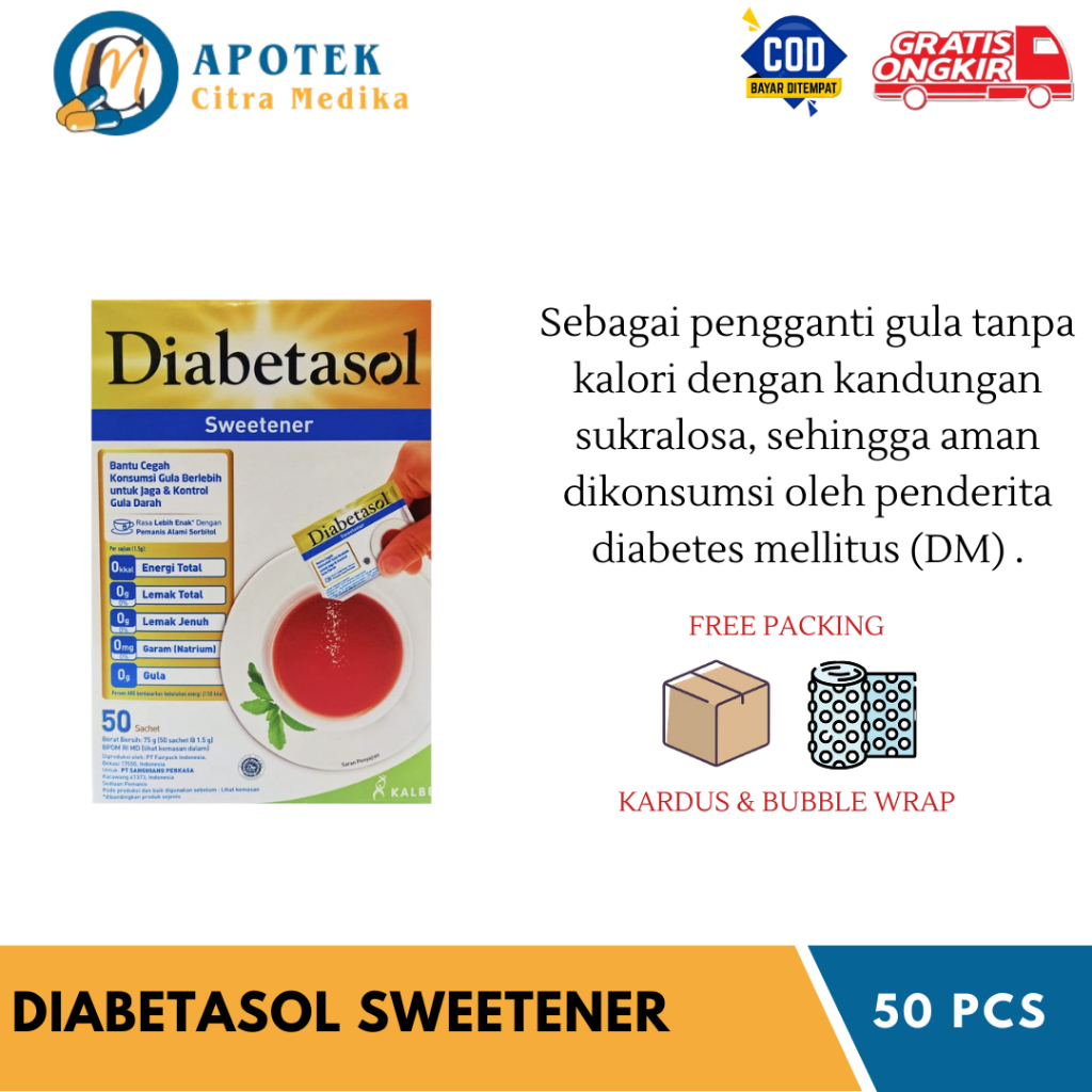 

Diabetasol Sweetener - Gula Pemanis Alami