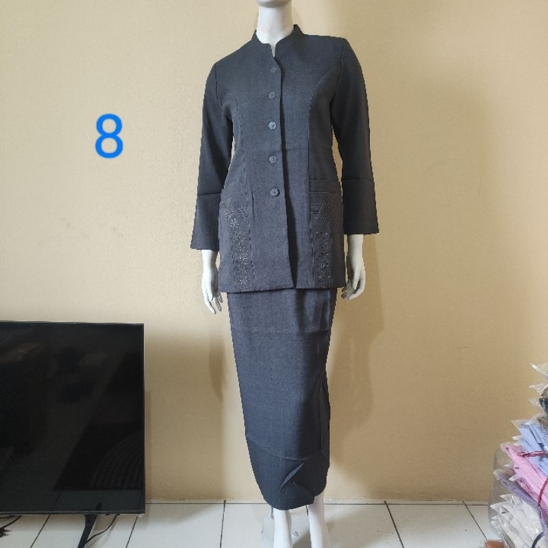Termurah Setelan Baju Wanita Kantor Dinas ASN warna Abu Tua