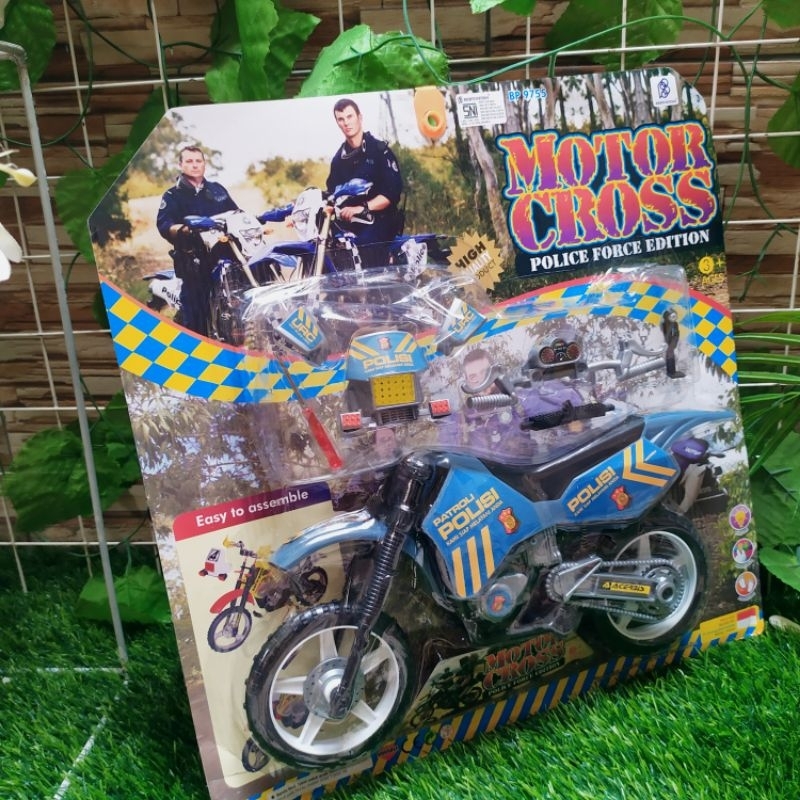 Mainan Motor Cross / Trail Polisi Rakit - miniatur motor cross