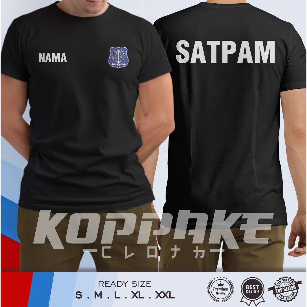 Kaos SATPAM Request Nama Baju Distro