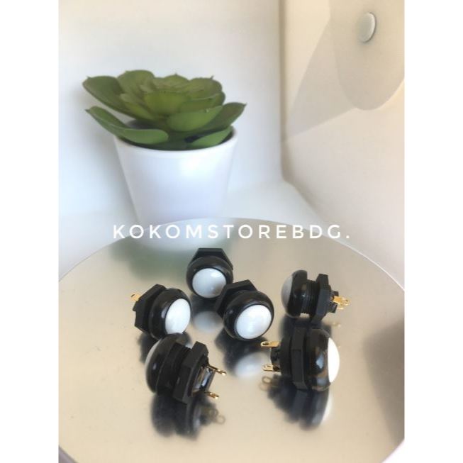 Otto p9 PUTIH Authentic Original clicky push button tombol 12mm