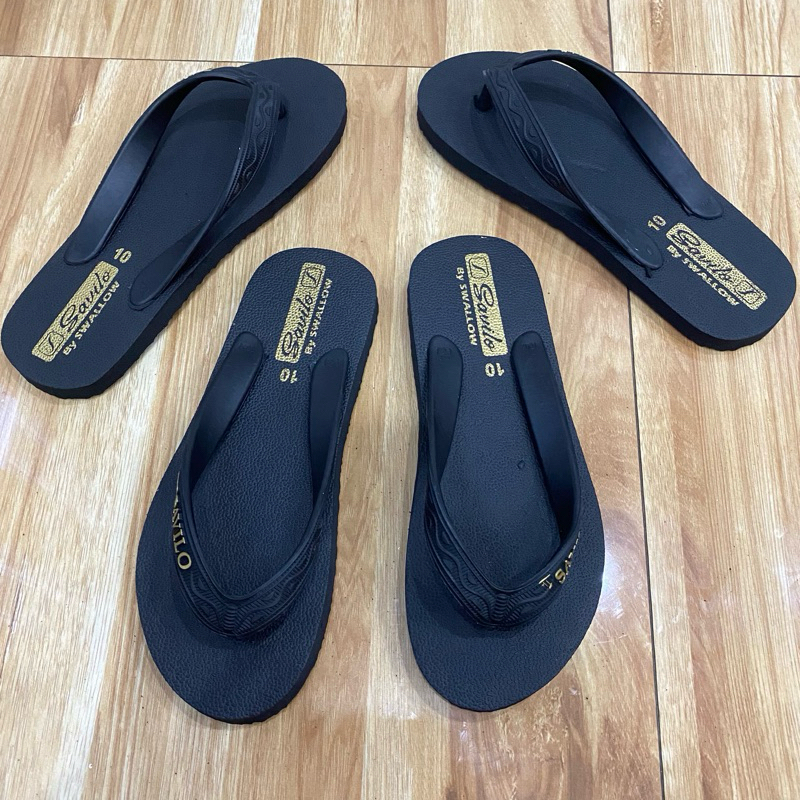 COD SANDAL SWALLOW SAVILO BLACK PEARL SANDAL JAPIT SWALLOW KARET WARNA HITAM 9-10.5