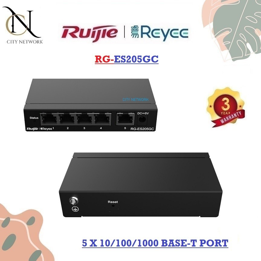 RG-ES205GC ES205GC 5 Port Gigabit Cloud Managed Switch