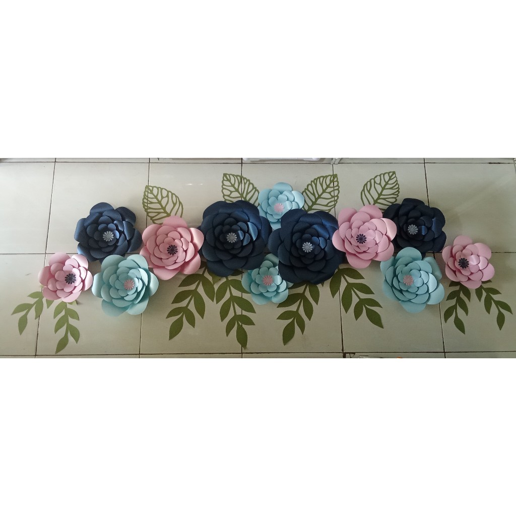 Paper Flower Dekorasi Backdrop Bunga Kertas Papan Ucapan Bunga Dekorasi