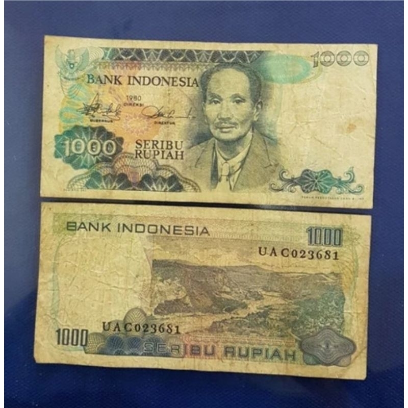UANG LAMA 1000 RUPIAH DR SUTOMO TH 1980
