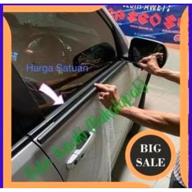 karet list pelipit kaca luar water strip kaca luar Suzuki grand Vitara 1set mobil
