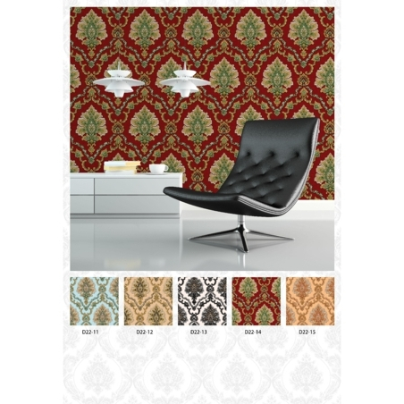 Jual Wallpaper Dinding Ruang Tamu Premium Motif Batik Merah Maroon Ruang Tamu Harga Murah