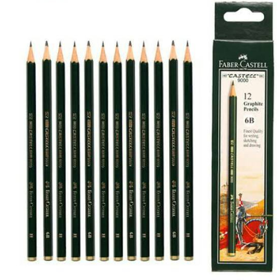 

[12PCS] PENSIL FABER CASTELL 9000-2B / PENSIL 2B FABER CASTELL