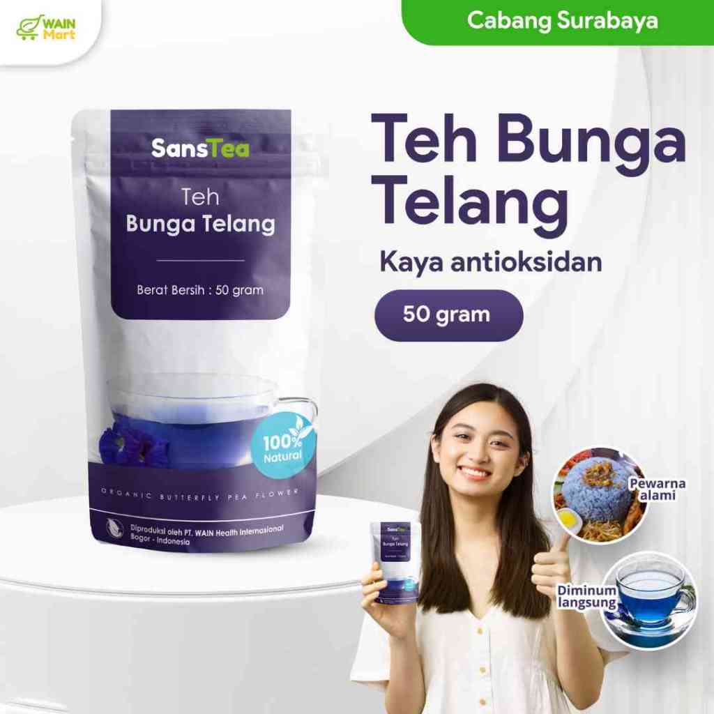 

Bunga Telang TUMPUK PREMIUM Minuman Herbal Kekinian Pewarna Alami Kaya Antioksidan 50gr