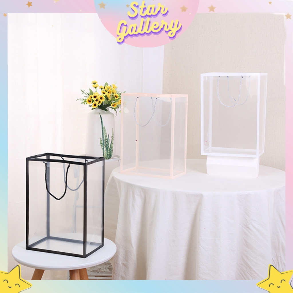 Transparan Bag Hampers OPP Goodie Bag Plastik OPP PVC Transparan Tas Buket Bunga Opp KB1009