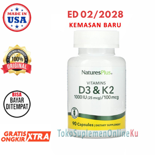 Natures Nature's Plus Vitamin D3 1000 IU + K2 - Vitamin D3 | NaturesPlus