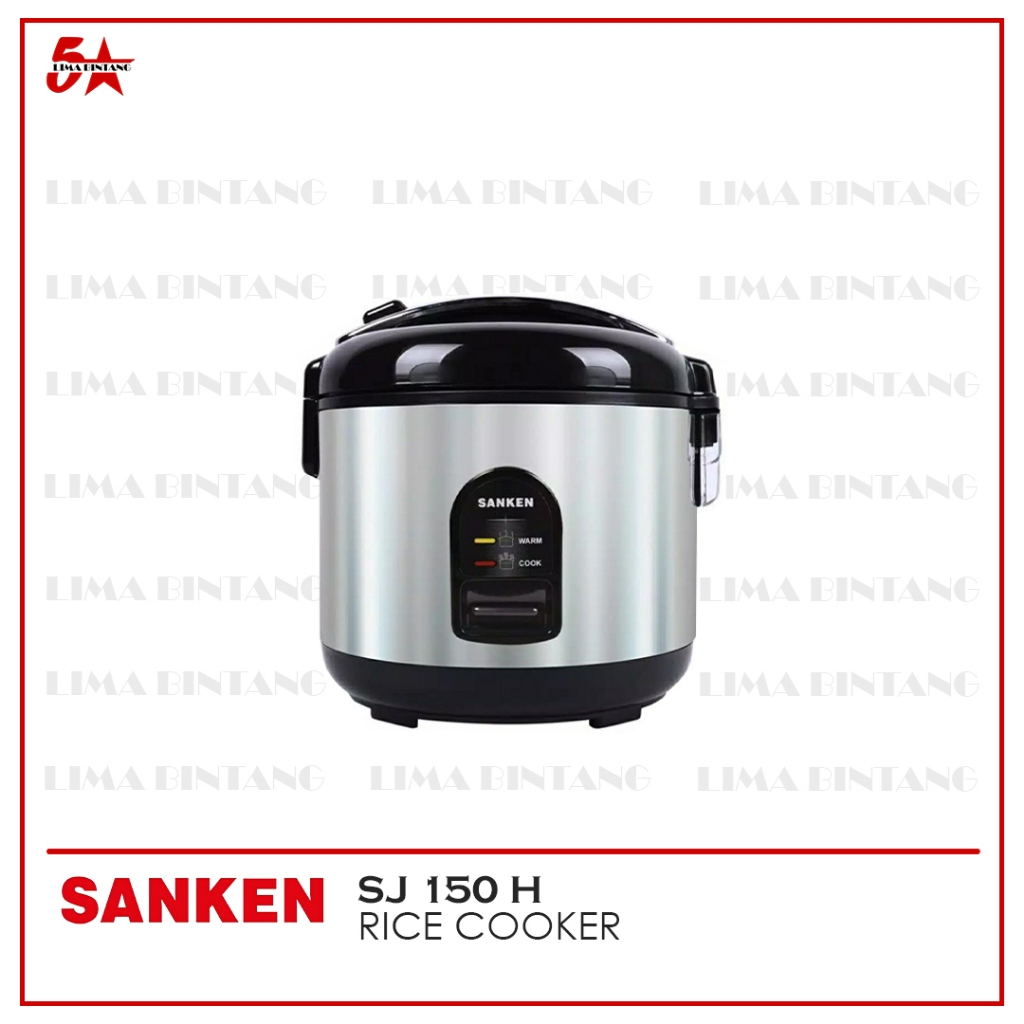 SANKEN RICE COOKER 1.2 LITER SJ-150 / SJ 150 STAINLESS STEEL