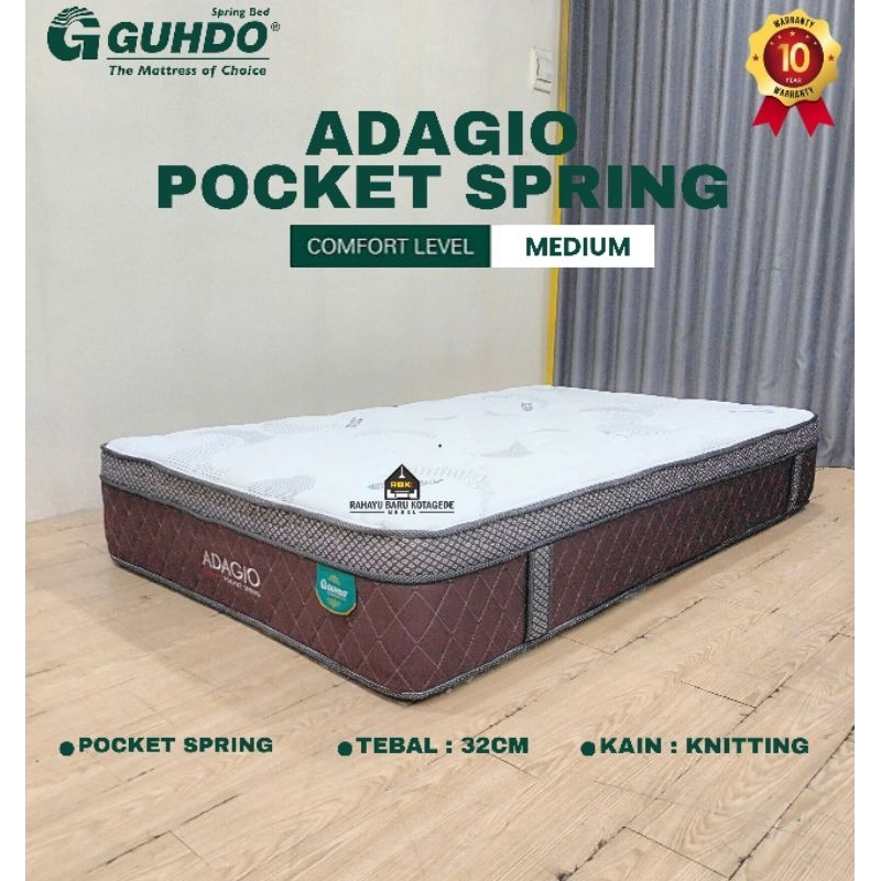 Springbed Guhdo 90x200cm Pocket Spring Adagio Spring Bed Guhdo ( Mattress Only ) Jogja