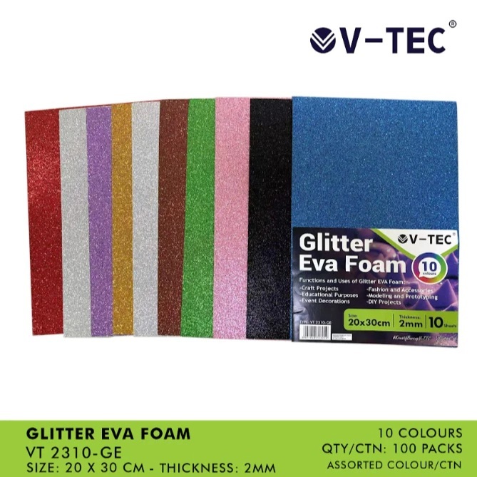 

1 PAK / 10 Lbr Glitter Eva Foam V-TEC VT2310-GE