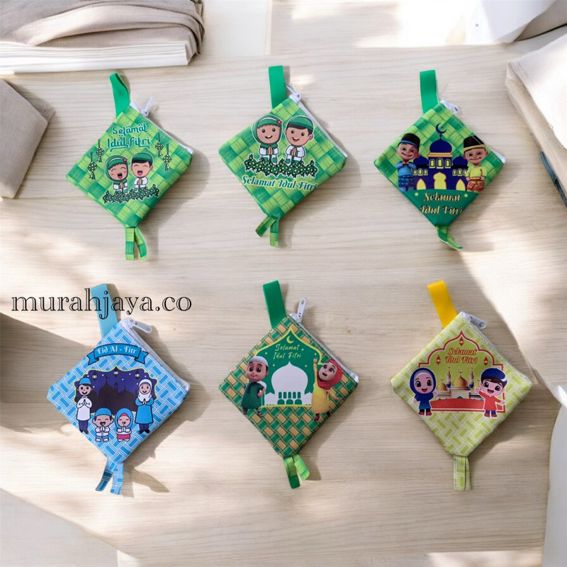 

(12 pcs) Angpau lebaran ketupat kotak pouch lebaran murah