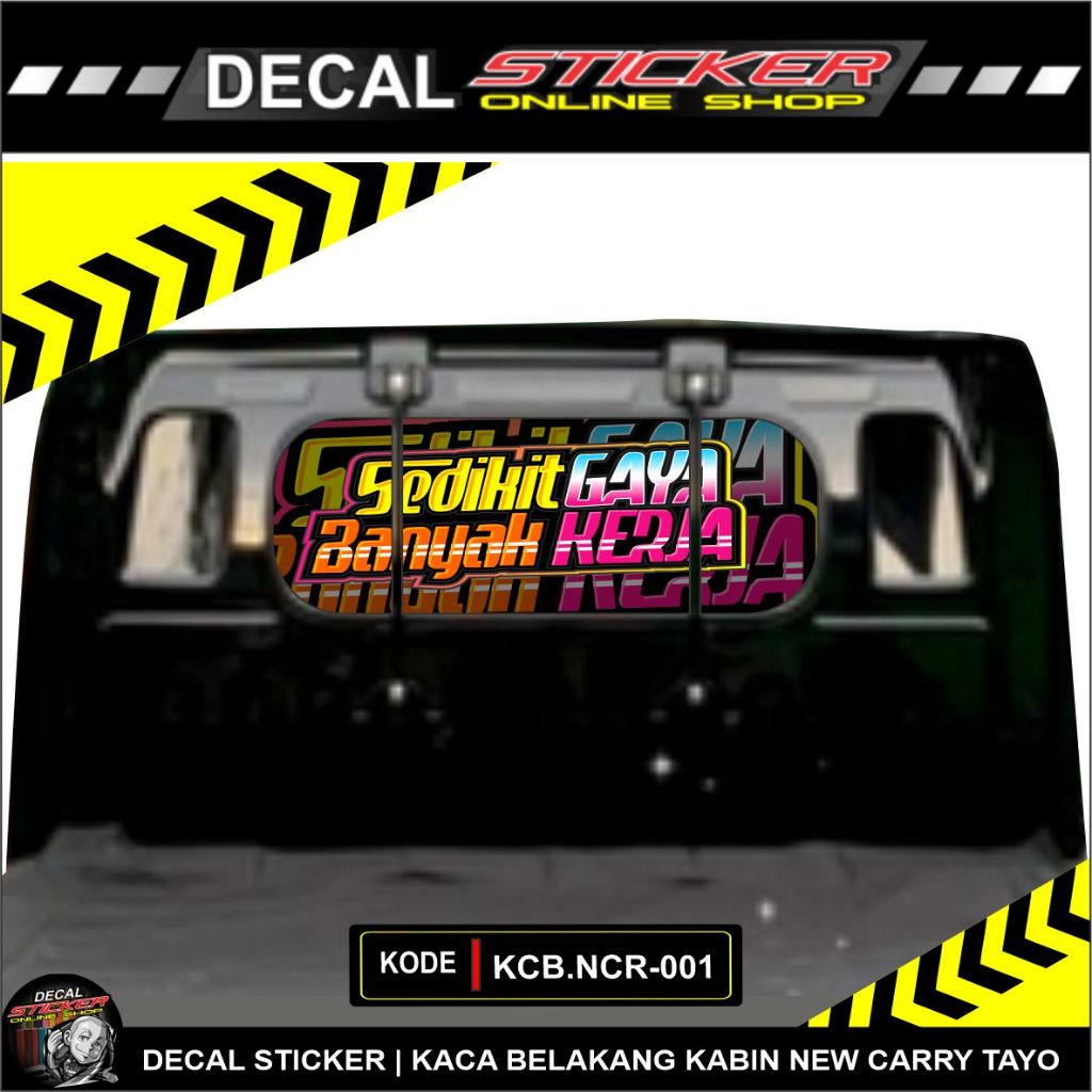 STIKER ONEWAY KACA BELAKANG PICKUP NEW CARRY STIKER MOBIL