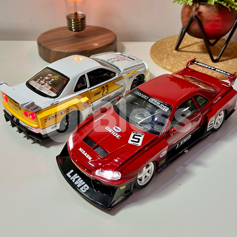 Mainan Mobil JDM Nissan GTR Skyline Skala 1:24 - Skyline R34, Skyline R34 LBWK, GTR R35