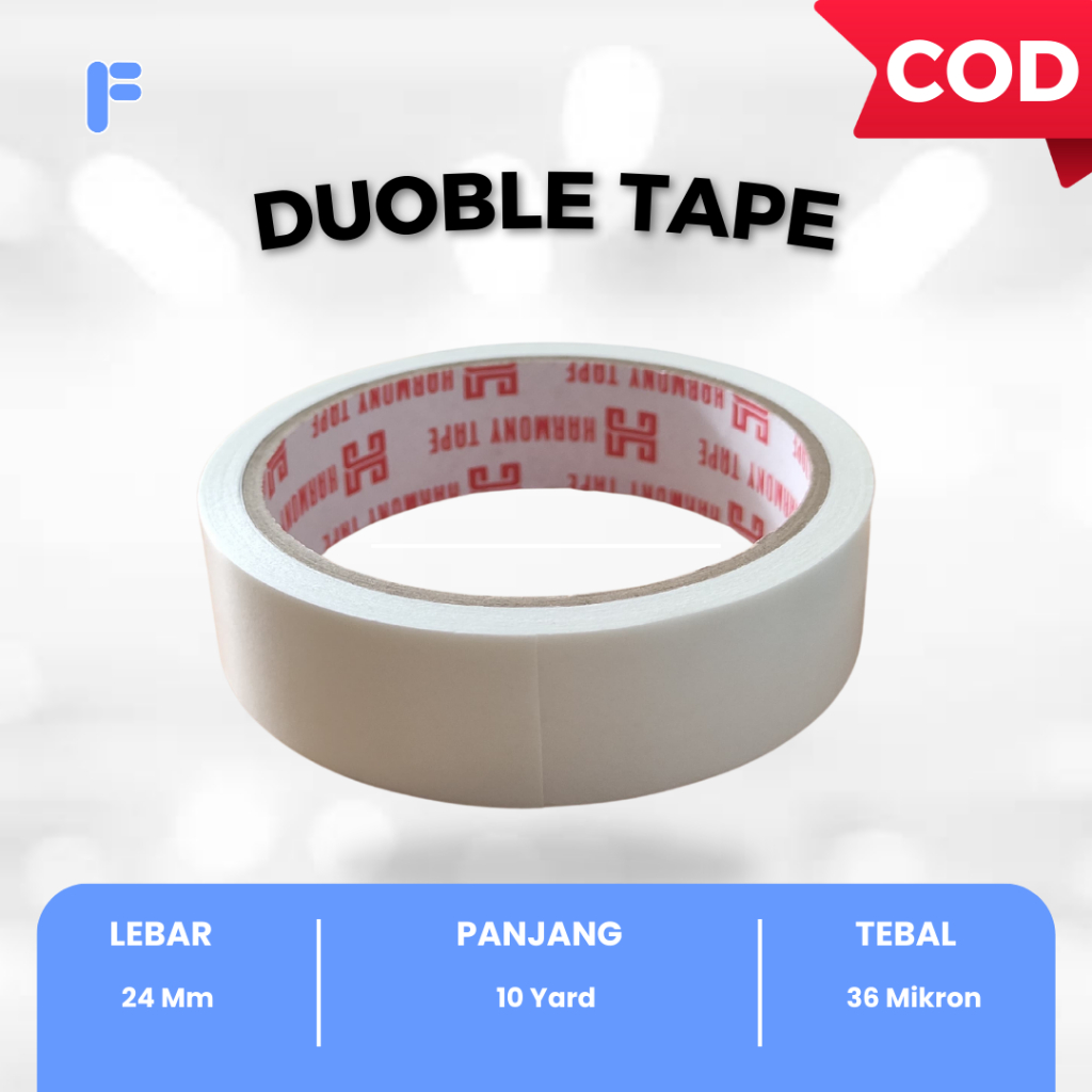 

Double Tape 24 mm x 10 yard Harmony Tape Kualitas Top