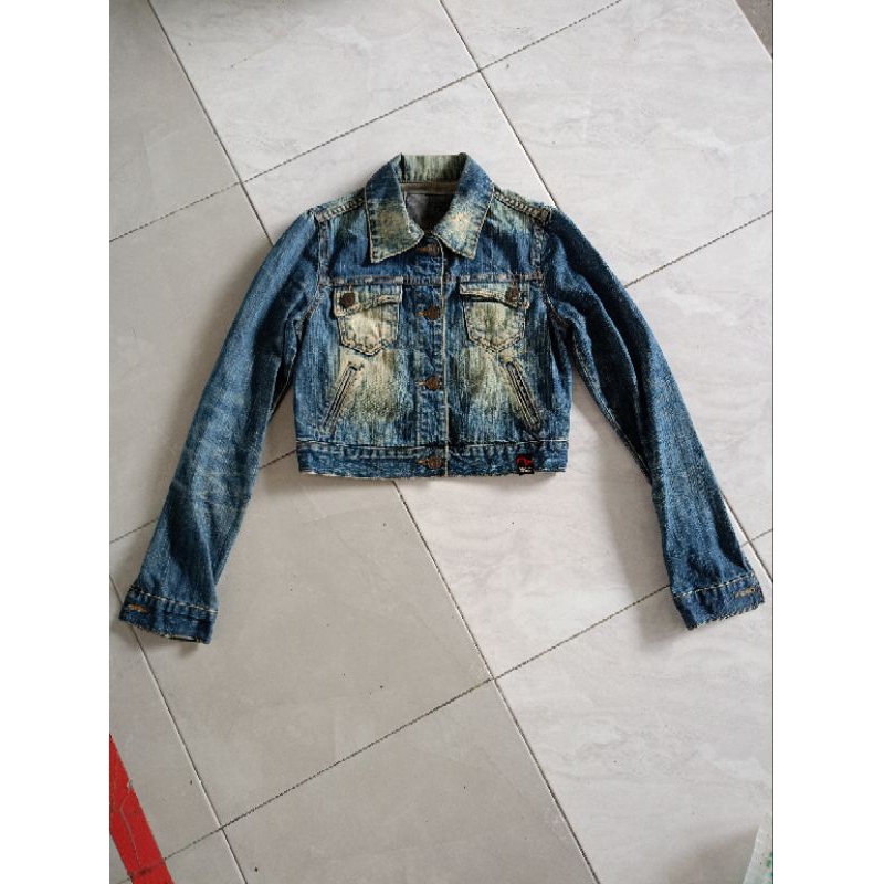 Jaket Trucker Evisu Cewek Crop  Atau anak