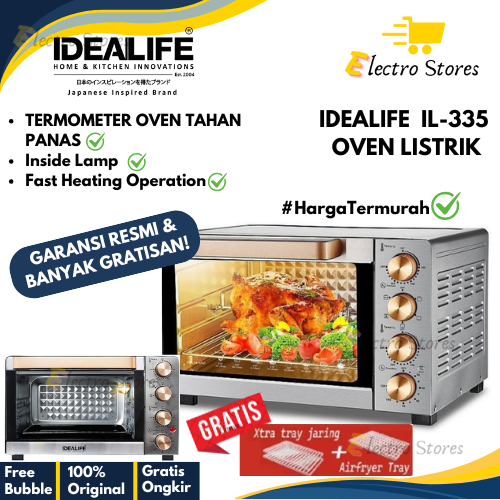 IDEALIFE Oven Listrik IL335 Pemanggang Oven Idealife 35 Liter 35L Resmi