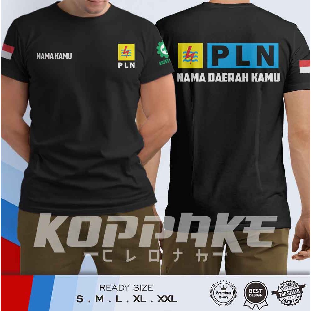 Kaos PLN Gratis Nama Kamu dan Nama Daerah Kamu Baju Distro