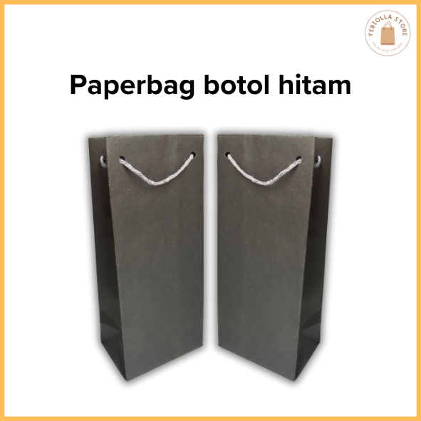 

Paper bag BOTOL HITAM 11X7X25 paperbag minuman / tas kertas kraft / goodie bag souvenir / Paperbag mini / Tas kado