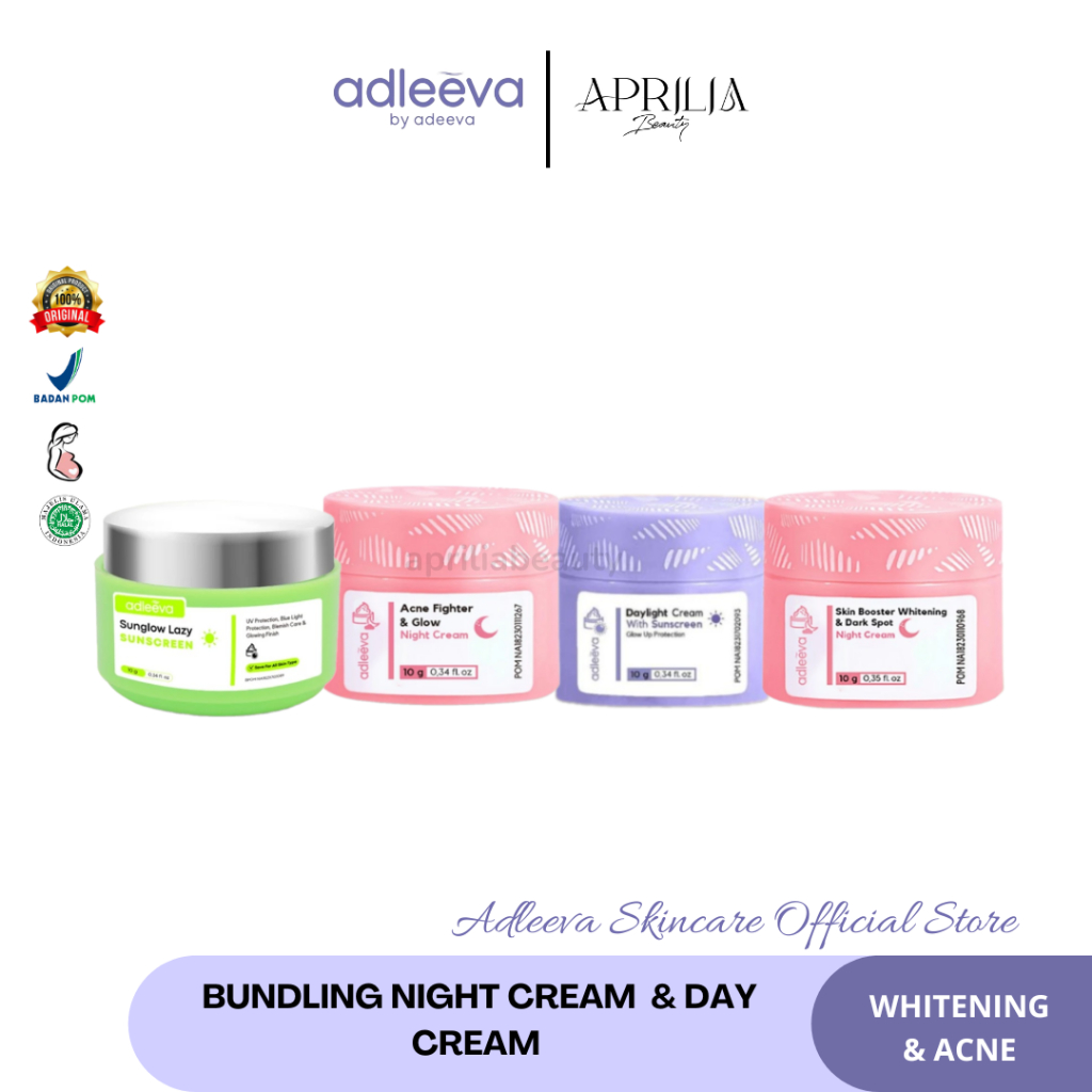 Adeeva Skincare - Bundling Day Cream | Night Cream | Whitening |
