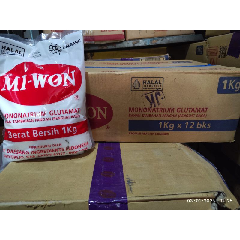 

MICIN MIWON MSG 1KG PER DUS ISI 12 PCS