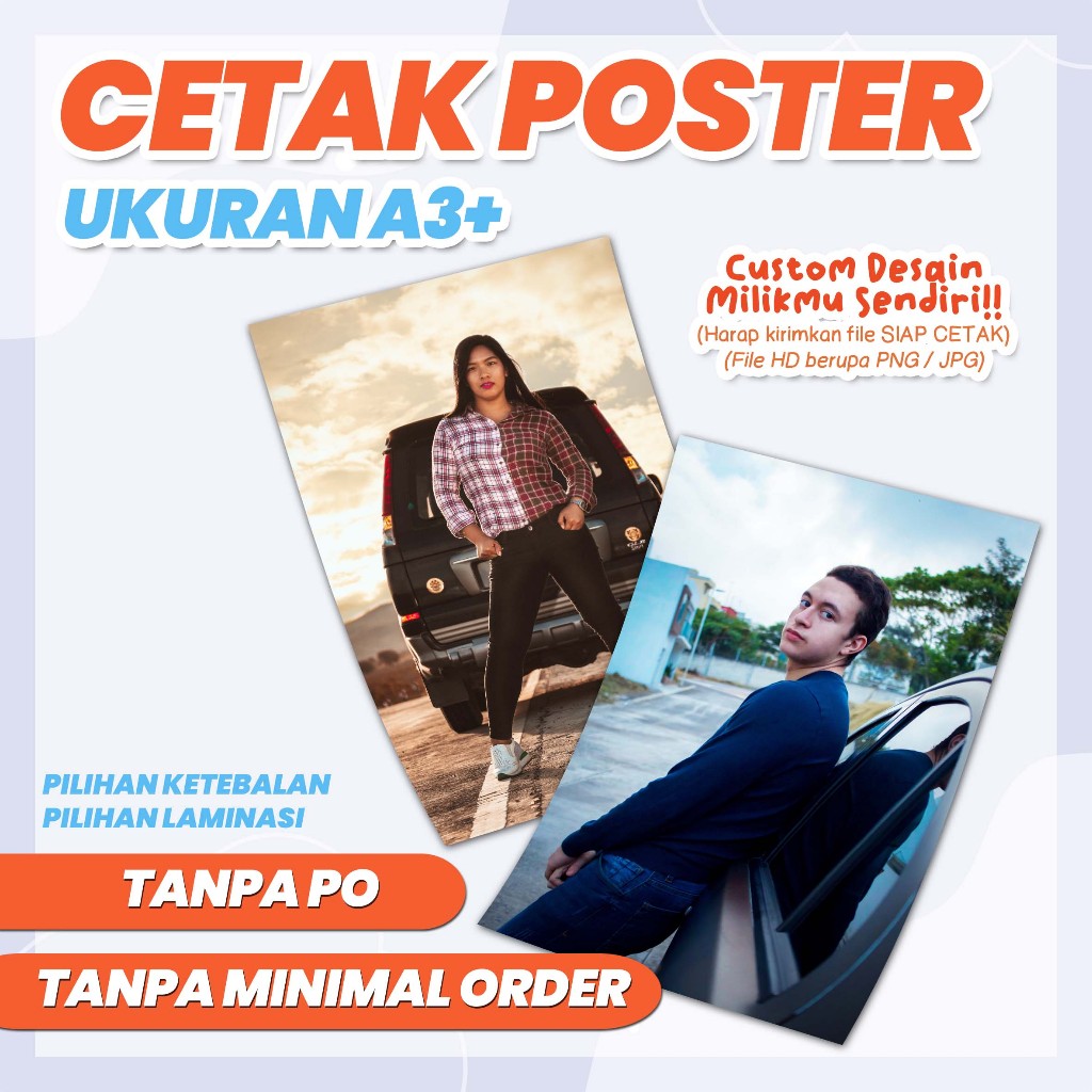 

Cetak Poster Murah Ukuran A3+ Custom Design Milikmu Sendiri!