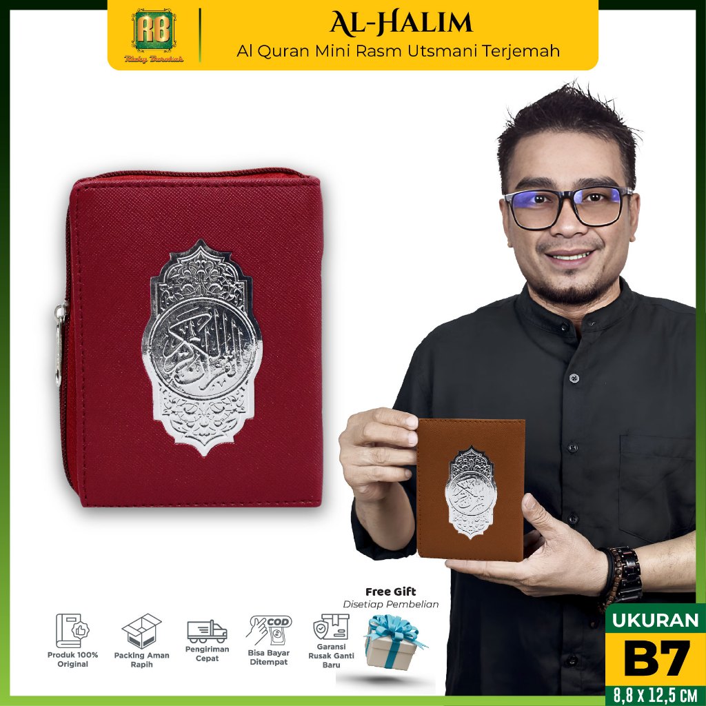 Alquran Kecil Terjemahan Al-Halim Rubu’ Qpp Resleting B7 Al Quran Mini Rasm Utsmani Terjemah Cover S