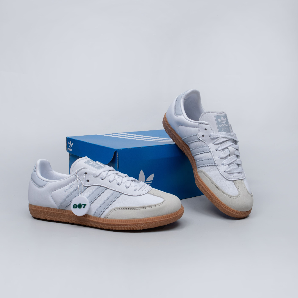 Adidas Samba White Halo Blue Gum